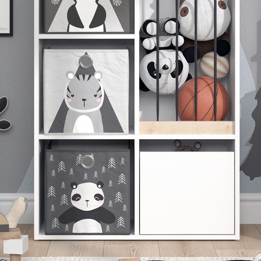 Vicco Libreria bambini Bianco 29.2 x 107.8 cm con 2 scatole pieghevoli opt.5