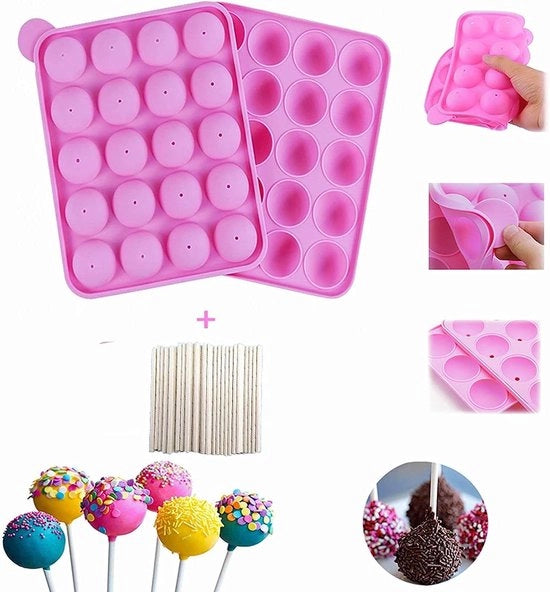 Dolce di Holtes, Muffiniera a forma di Stick in Silicone, BPA-free, per Cupcake e Lollipop