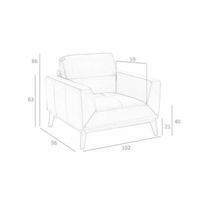 Poltrona in pelle marrone