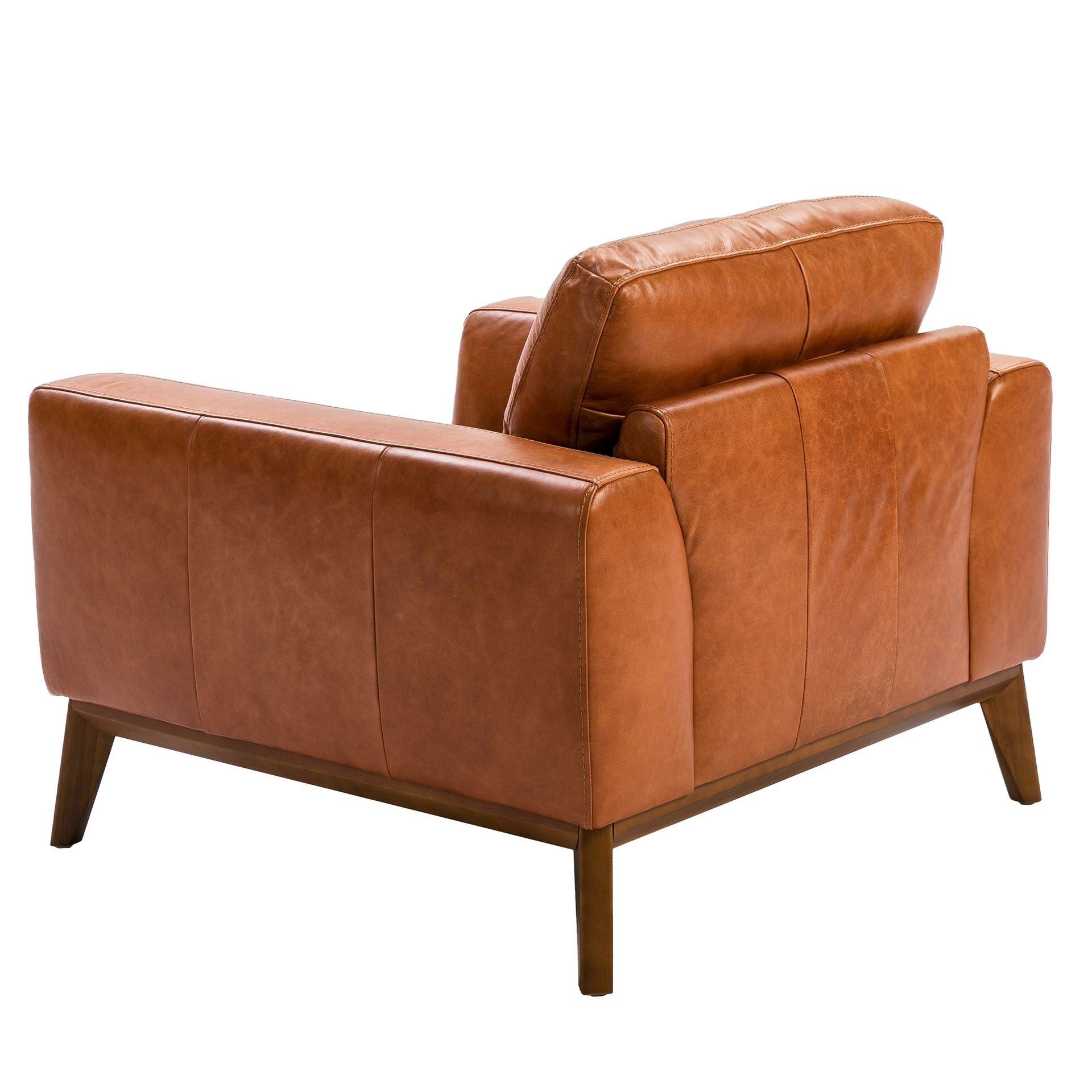 Poltrona in pelle marrone