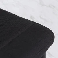 Set 4 Sedie Imbottite per Soggiorno o Sala da Pranzo, Sedie da Cucina Moderne, in Metallo e Tessuto Nero