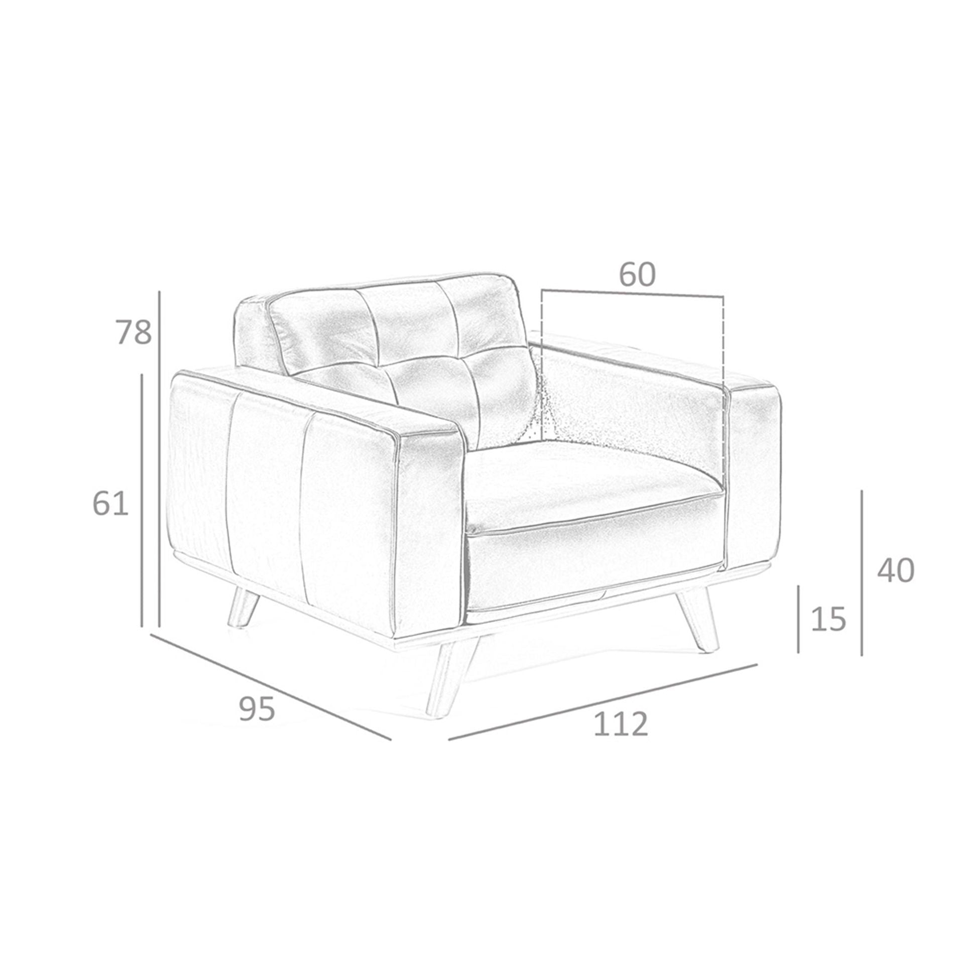 Poltrona chester in pelle nera