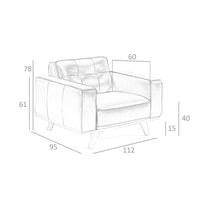 Poltrona chester in pelle nera