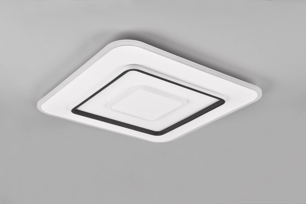 Plafoniera LED quadrata 60cm 55W dimmer telecomando RL Jora