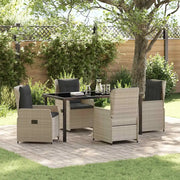 Set da Pranzo per Giardino 5 pcs Grigio chiaro polyrattan 3380977