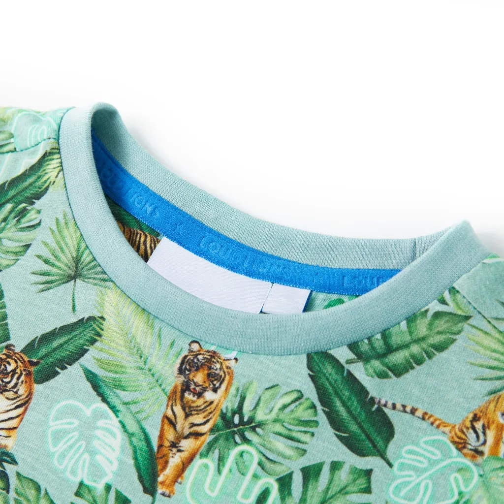 Maglietta da Bambino Verde Chiaro MÃ©lange 128cod mxl 133857