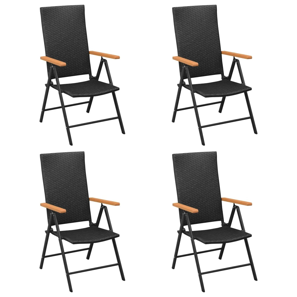 Set da Pranzo da Giardino 5 pz Nero e Marrone cod mxl 43907