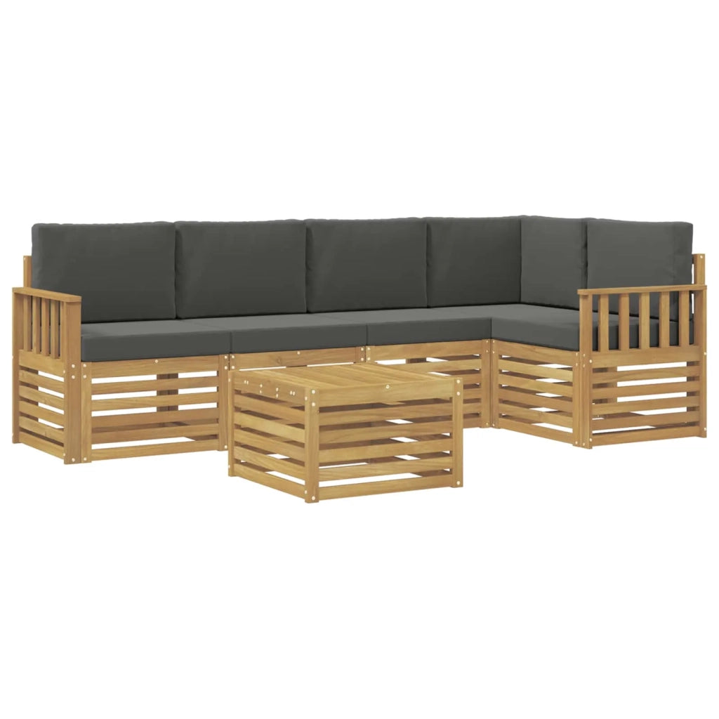 Set di divani da esterno 6 pcs Bianco e Antracite 3391867