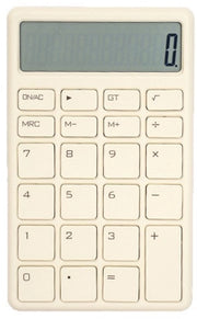 Calcolatore in Beige per Ufficio e Scuola - LCD Chiara - Doppia Alimentazione - Per Ufficio e Istruzione Superiore