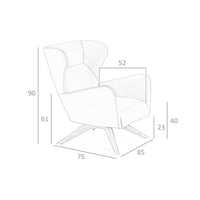 Poltrona girevole in ecopelle marrone