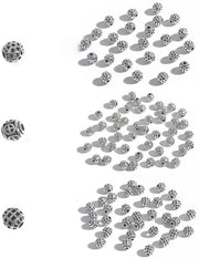 Kralen per spacer 60 pezzi - Argento tibetano - Lega antica - Perle metalliche - Creazione di gioielli - Duraturo e privo di piombo - Perle per gioielli