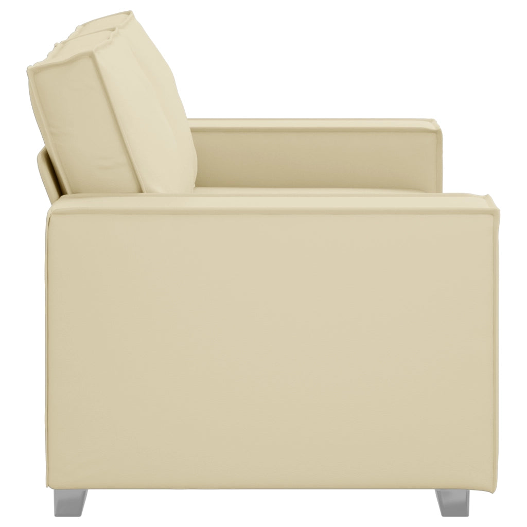Divanetto  Crema 120 cm in pelle sintetica