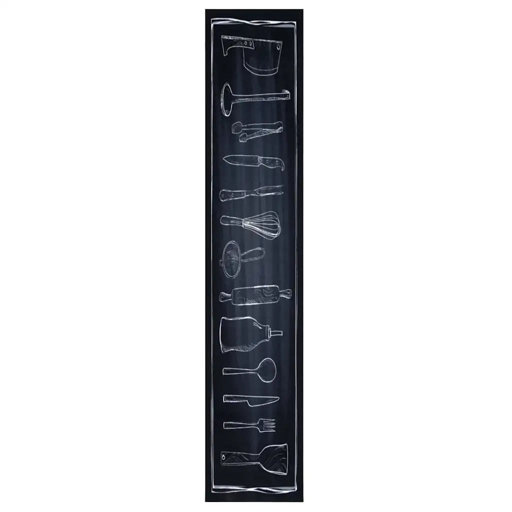 Tappeto da Cucina Nero 300 x 60 cm Velluto 42013433