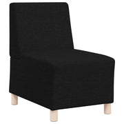 Divano | Divano da soggiorno | Sofa componibile senza braccioli nero 55 cm in tessuto