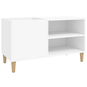 Mobile porta dischi pratico per soggiorno o ufficio 84,5 x 38 x 48 cm legno composito bianco 02_0049195