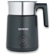 Severin SM 3579 montalatte e scaldalatte Montalatte elettrico portatile Nero, Acciaio spazzolato, Argento