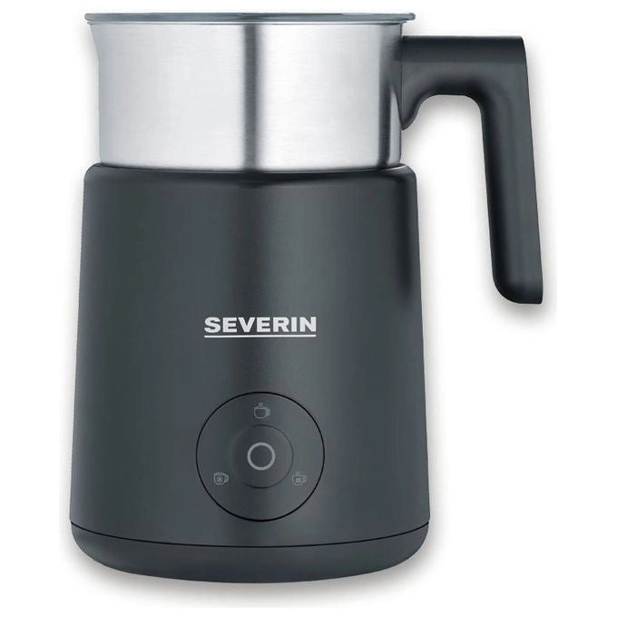 Severin SM 3579 montalatte e scaldalatte Montalatte elettrico portatile Nero, Acciaio spazzolato, Argento