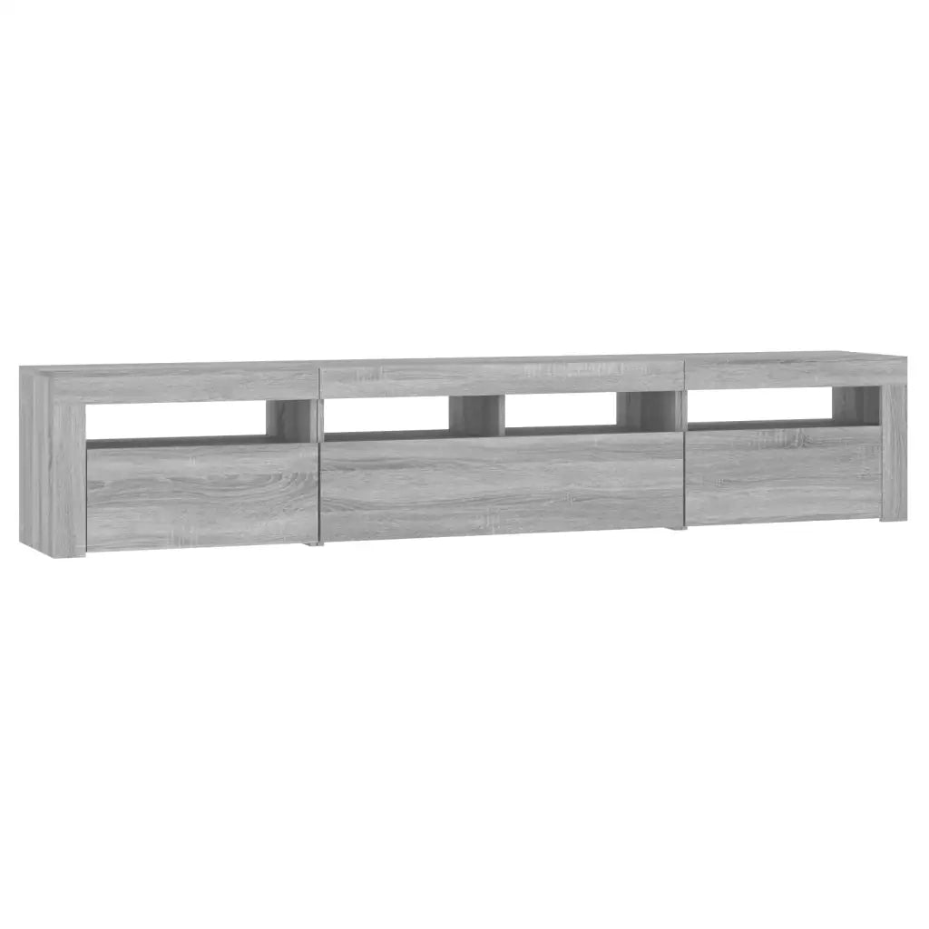 Mobile Porta TV con Luci LED Grigio Sonoma 210x35x40 cm 3152736