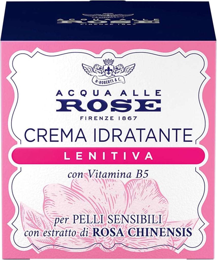 ACQUA ALLE ROSE CREMA VISO IDRATANTE LENITIVA CON ESTRATTO DI ROSA CHINENSIS 50 ML E VITAMINA B5