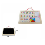 Trade Shop - Lavagna Doppia Funzione Bianca Nera Gessetto Pennarello Lettere Magnetiche 07299 -