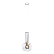 Lampada a sospensione bianco oro E27 Ø20 Kaja K-4525