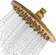 Adatto per douchekop antico a forma rotonda in ottone lucidato, 20 cm regolabile con filtro, adatto per douchi da bagno, connessione G1/2 a sfera in bronzo stile vintage