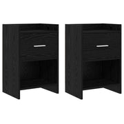 Comodini 2 pcs Rovere Nero 40 x 30 x 60 cm Legno ingegnerizzato 8010982