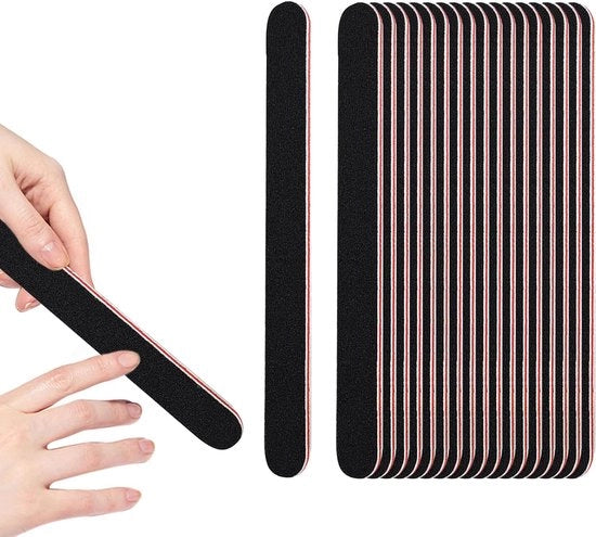 Vijli per unghie professionali - 20 pezzi - vijli per unghie a doppia faccia - 100/180 - per manicure, cosmetica, animali domestici, uso casalingo