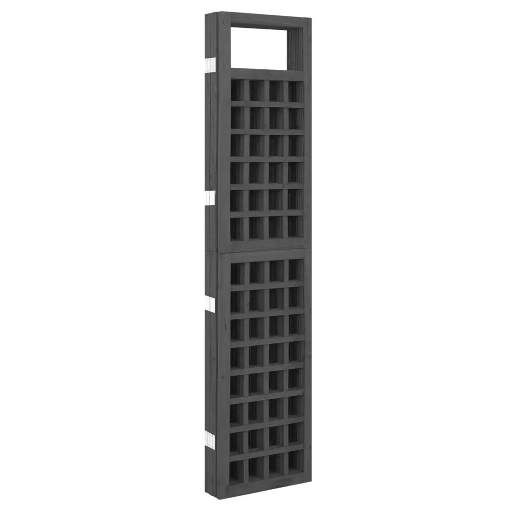 Divisorio a 5 Pannelli Legno Massello di Abete Nero 161x180 cm 316484