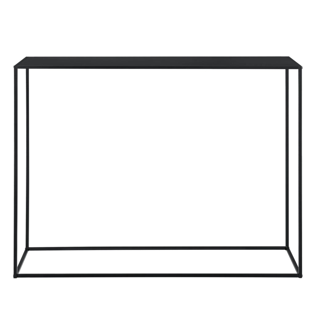Tavolo consolle in metallo 92 x 115 x 32 cm nero opaco 03_0008565