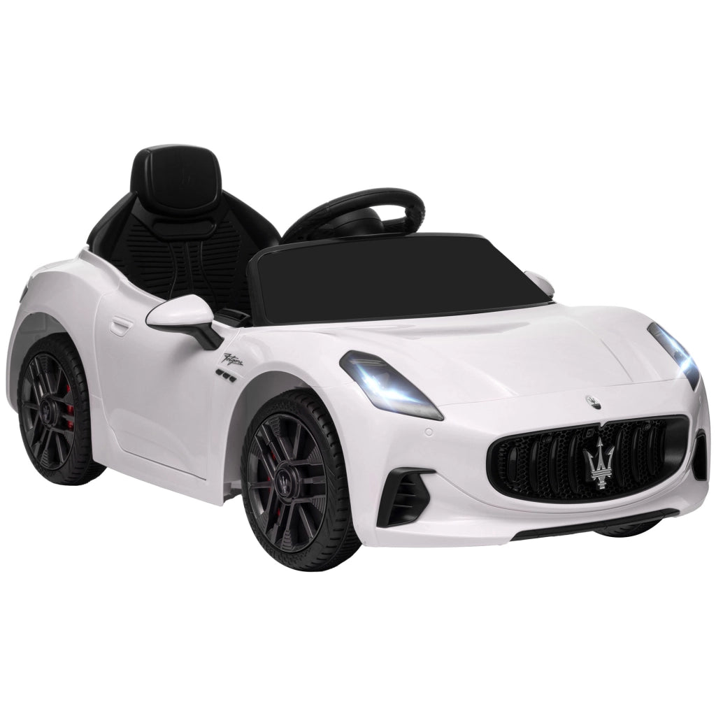 Macchina per Bambini 12V Maserati Gran Turismo Folgore con Telecomando, Et¨¤ 3-5 Anni, Bianco