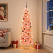 Albero di Natale Artificiale Slim con Palline 180 cm 300 LED 3461082