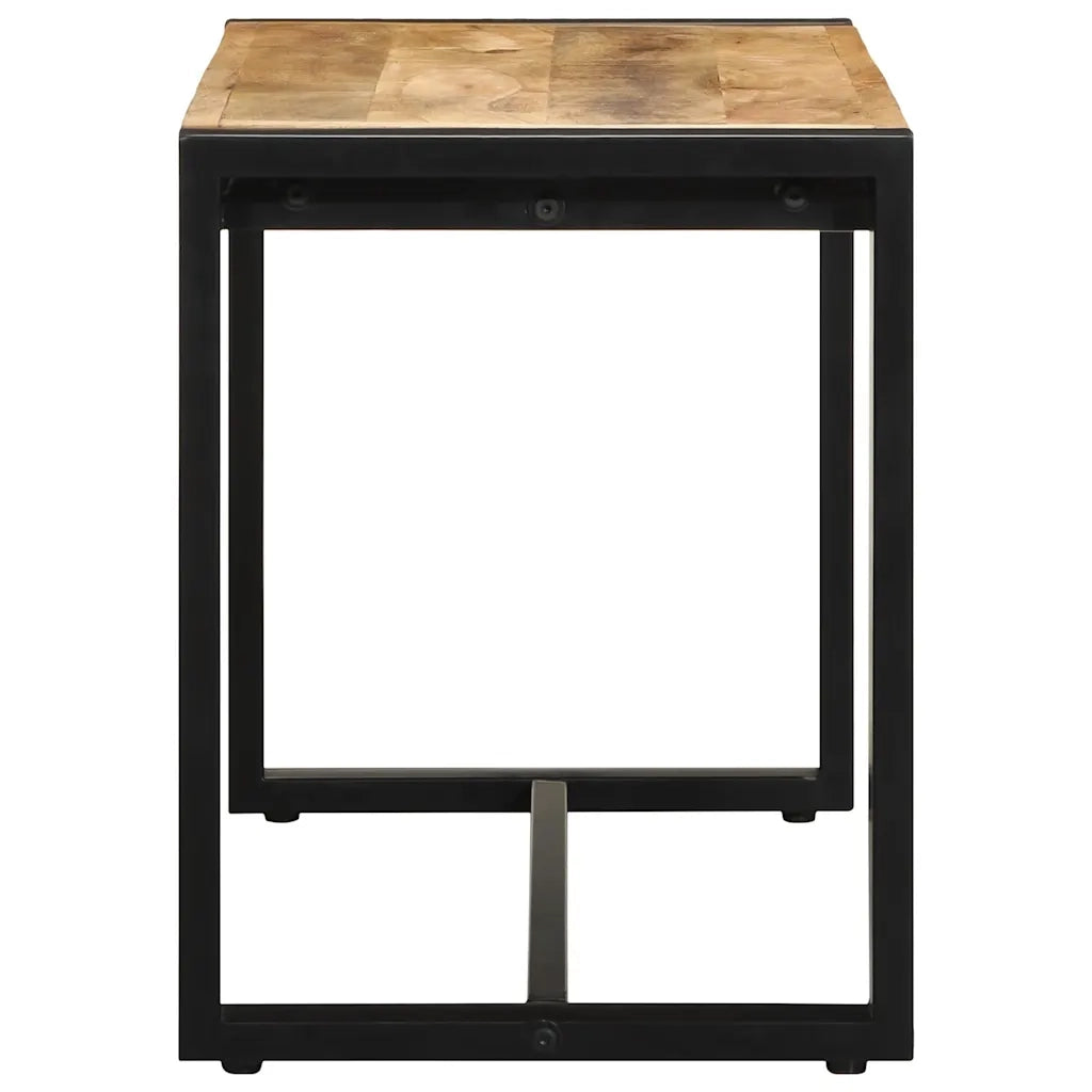 Panca 80x35x45 cm in Legno Massello di Mango Grezzo 4015979