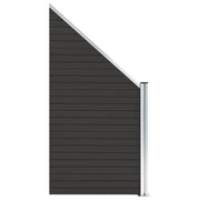 Pannello di recinzione | Recinzione da Giardino in WPC 95x(105-180) cm Nero