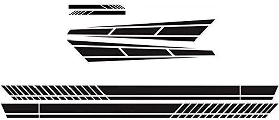 Decal - Striscia per Auto - PVC Nero - Strisce Decorative per Auto - Set da 6 Pezzi - Impronta Acqua e Resistente al Tempo - Decalcomanie per Auto