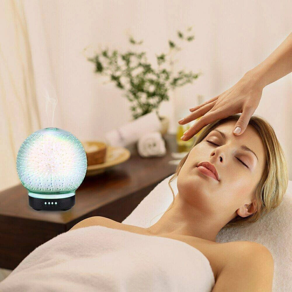 Trade Shop - Aromaterapia 7 Led 3d Umidificatore Diffusore Aromi Casa Ufficio Hytc002 -