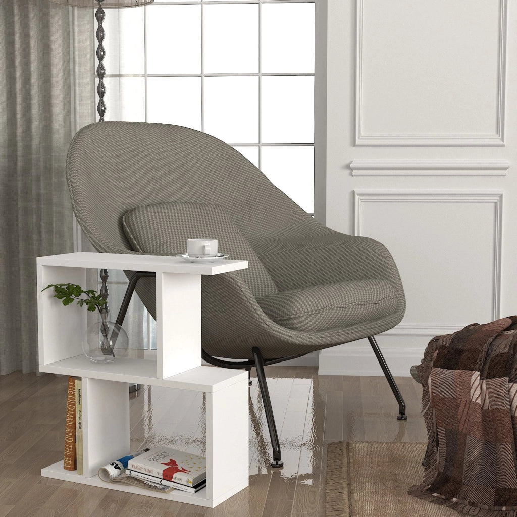 Tavolino in legno "Karinus" - 50 x 17 x 55 cm - Bianco