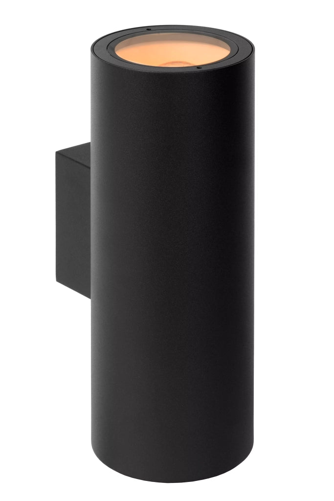 Applique esterna nera alluminio 2xE27 40W Volantis Lucide