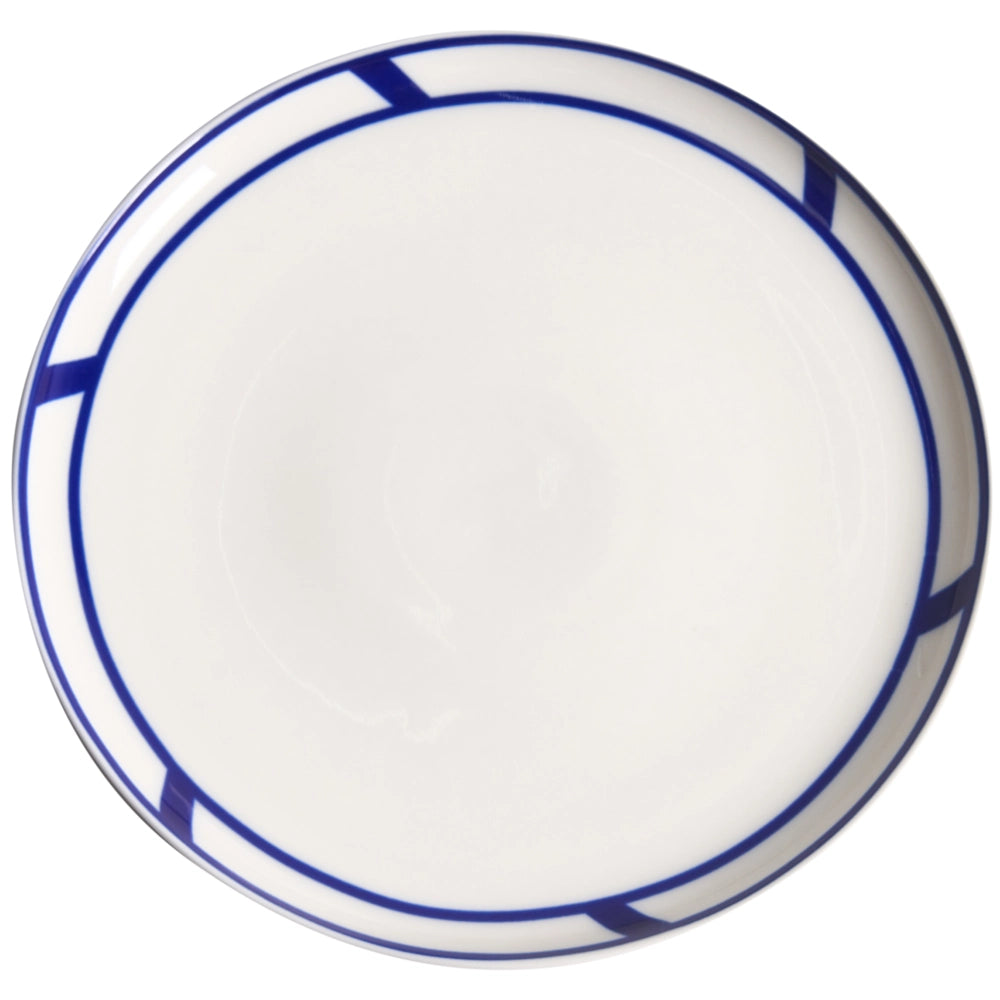Servizio da tavola in porcellana bianco e blu 24 pezzi finitura smaltata bordo decorativo per 4 persone realizzato a mano per sala da pranzo e cucina