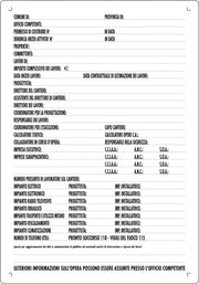 CARTELLO DIREZIONE LAVORI 80X60 CM- 10,0 pz
