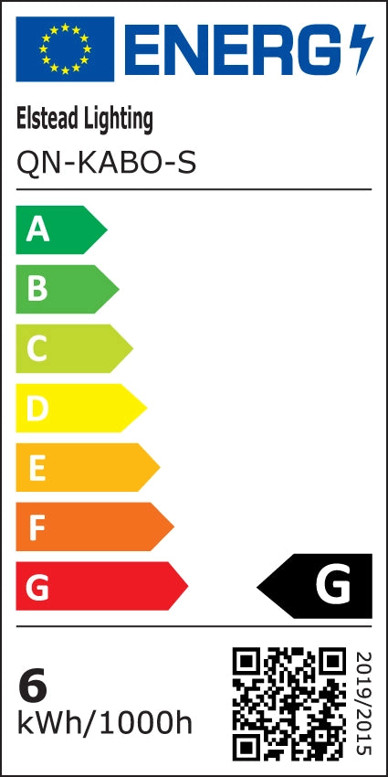 Applique esterna Kabo nera vetro granulato LED 6W IP44 Quintiesse
