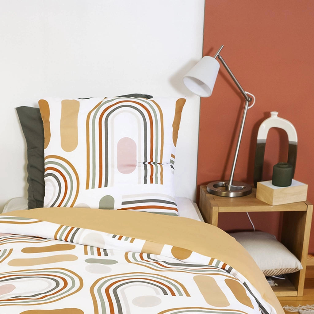 Set biancheria da letto reversibile arancione
