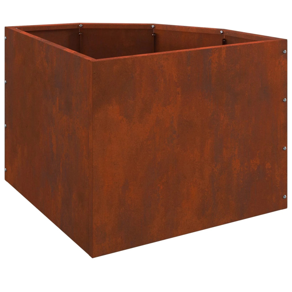 Vaso d'angolo Ruggine 45 x 45 x 35 cm acciaio corten 883653