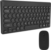 Tastiera da Scrivania 78 Tasti - 2.4G - Set Completo per Laptop - Mouse Wireless - Nero