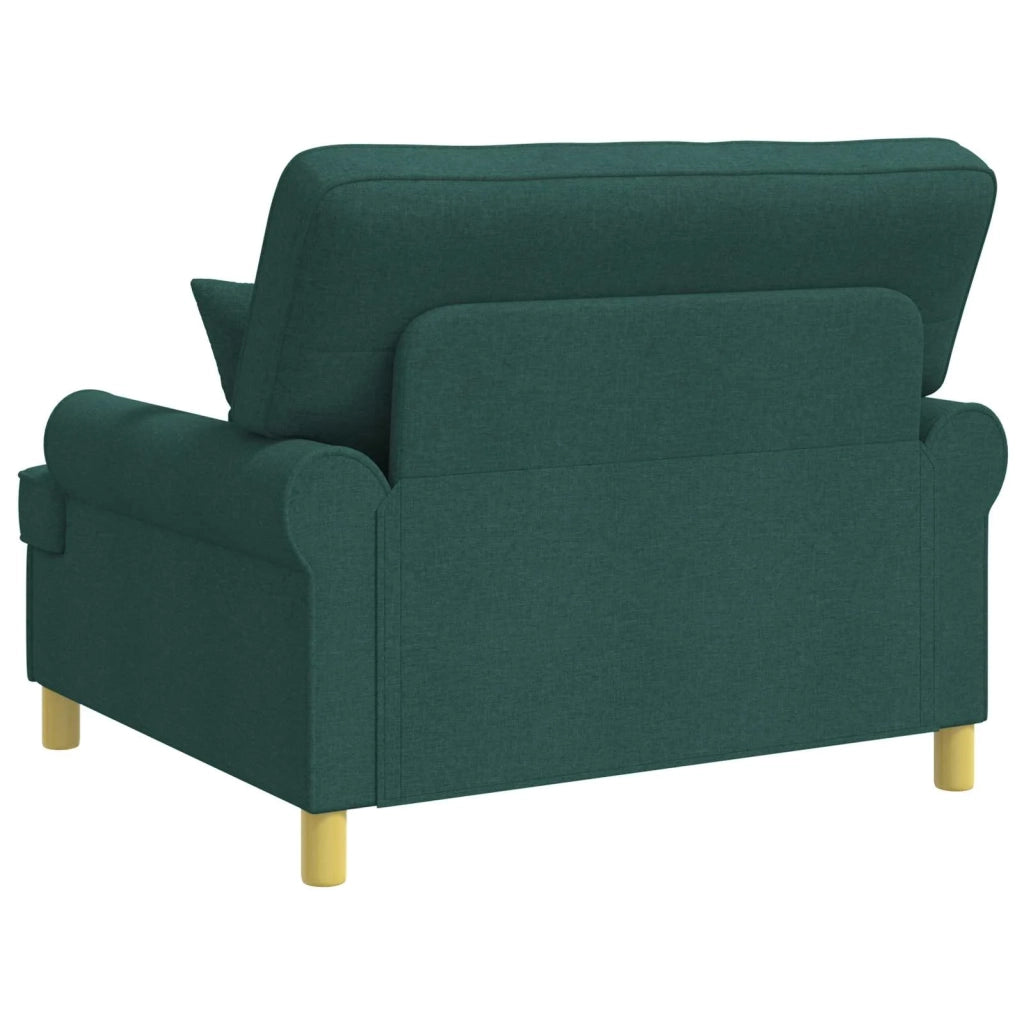 Poltrona con cuscini Verde Scuro Tessuto 42043509