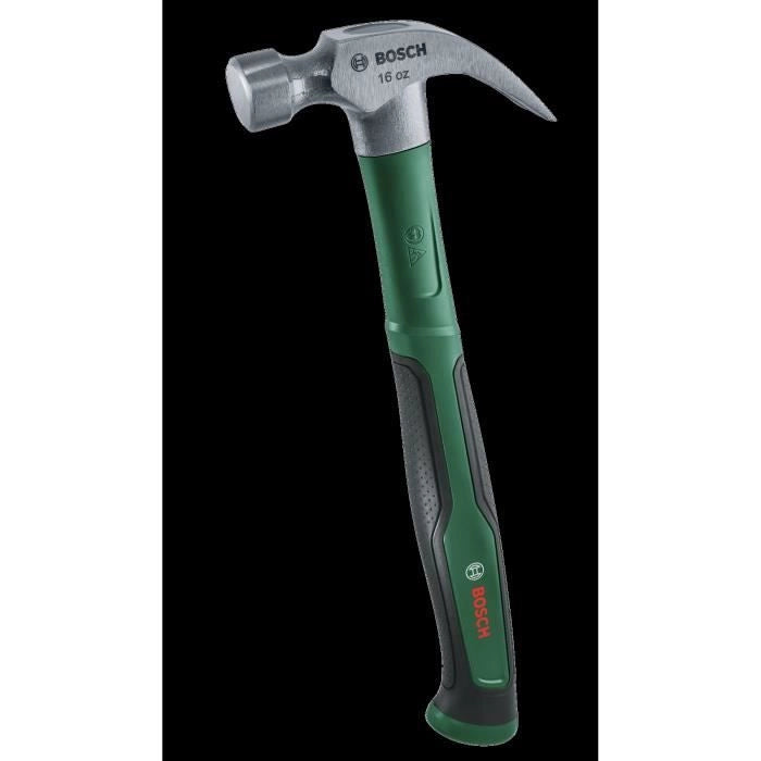 Martello a uncino Bosch da 450 g (acciaio al carburo duro, impugnatura Softgrip, basse vibrazioni, estrattore a uncino a V)