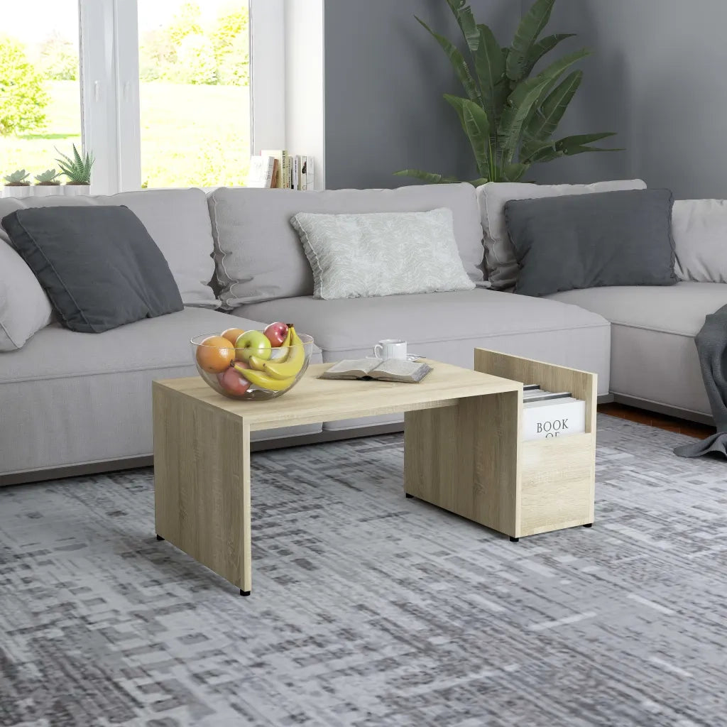 Tavolino da salotto | Tavolino da caff¨¨ | Tavolino da Soggiorno Rovere Sonoma 90x45x35 cm Legno Multistrato