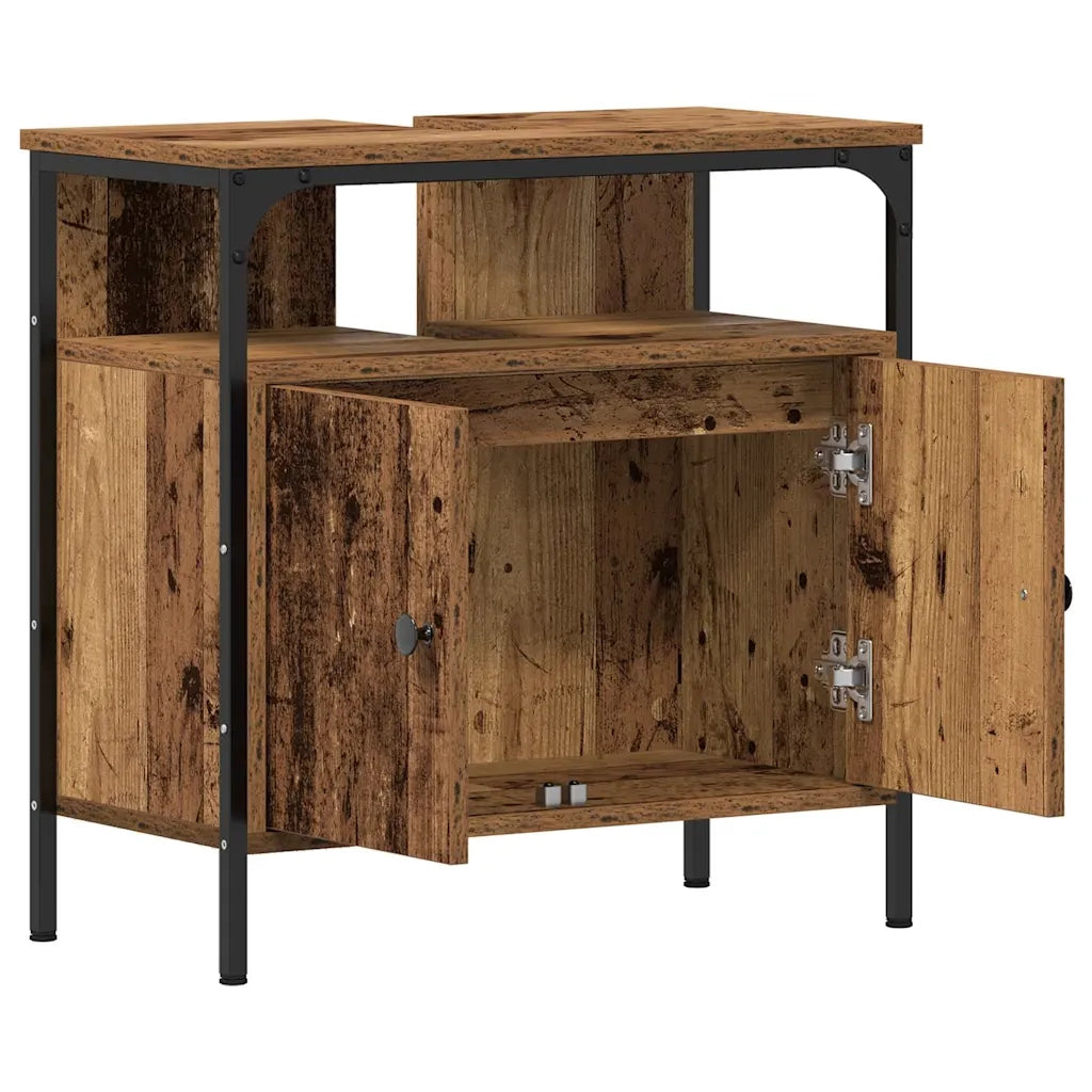 Mobile Lavabo Bagno Legno Antico 60x30x60 cm Legno Multistrato 862232