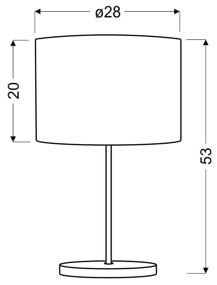 Lampada da tavolo Candellux Manhattan cromo E27 53cm