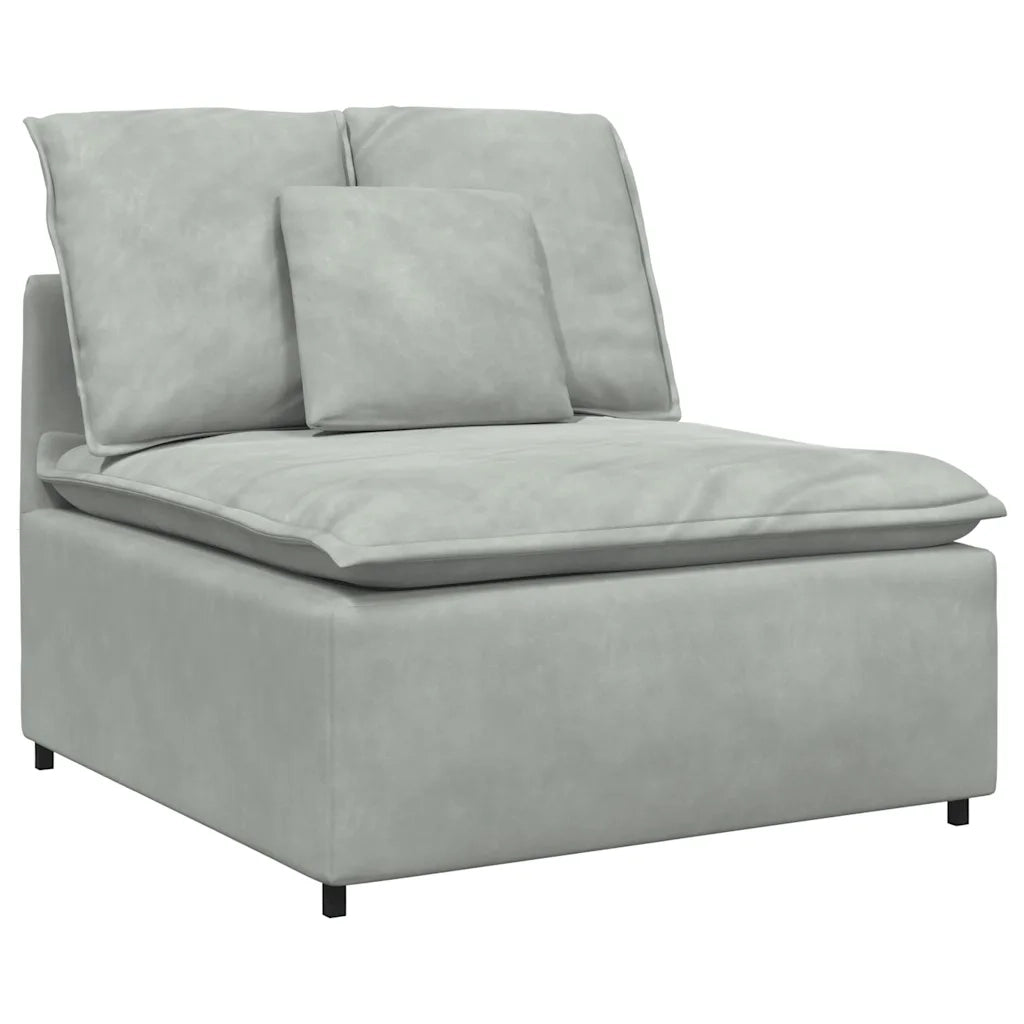 Modulo Centrale Divano Modulare con Cuscini Grigio Chiaro 100cm CFW2751100
